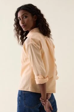 Thorncombe Yellow Seersucker Shirt -Buff Shop Thorncombe Yellow Shirt3