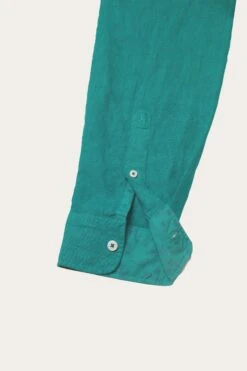 Upton Emerald Garment Dye Linen Shirt -Buff Shop UptonEmerald