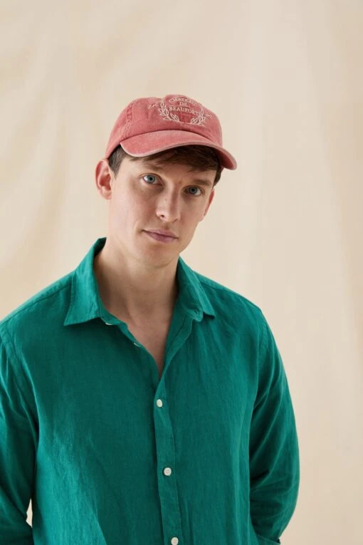 Upton Emerald Garment Dye Linen Shirt - Image 2