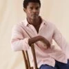 Upton Pink Garment Dye Linen Shirt -Buff Shop Upton Pink Linen Shirt6
