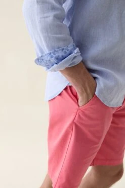Upton Sky Garment Dye Linen Shirt -Buff Shop Upton Sky Linen Shirt1