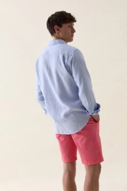 Upton Sky Garment Dye Linen Shirt -Buff Shop Upton Sky Linen Shirt2