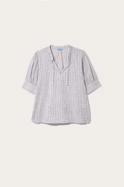 Waverley Gingham Tie Neck Blouse