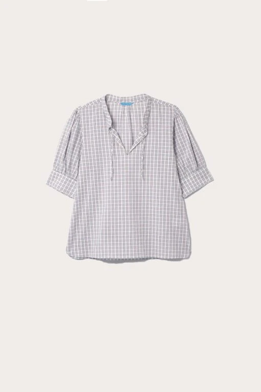 Waverley Gingham Tie Neck Blouse