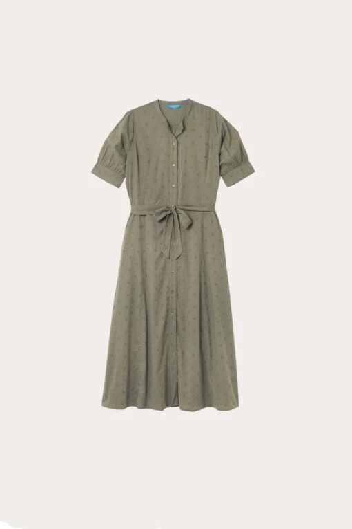 Whiteley Khaki Broderie Dress - Image 8
