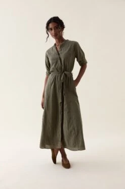 Whiteley Khaki Broderie Dress