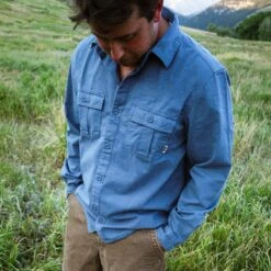Morning Chill Long Sleeve Button Down -Buff Shop mens morning chill long sleeve button down 110966